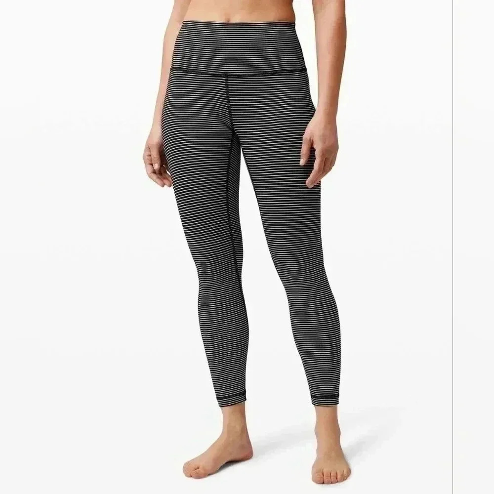 Lululemon Wunder Under High-Rise Tight 25" *LuxtremeHype Stripe Black White